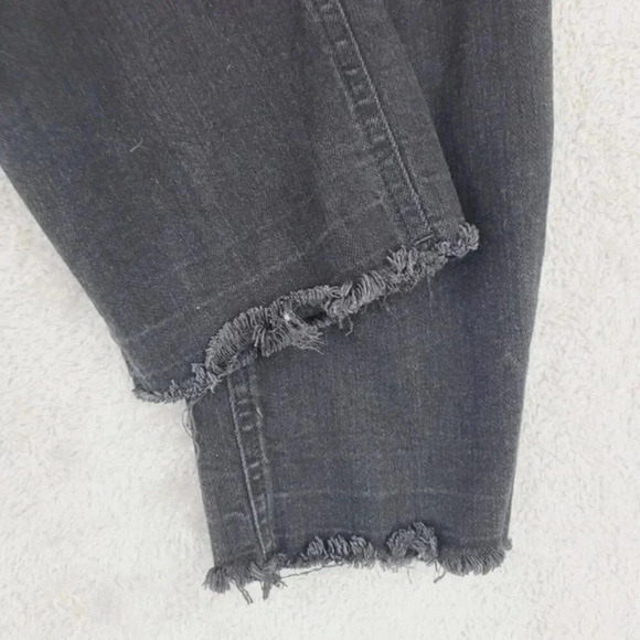 Boden Black Frayed Hem Women's Mid‎ Rise Jeans Size 4 , 28CT - Picture 9 of 11